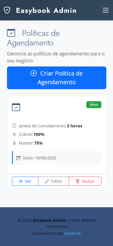 Políticas de Agendamento