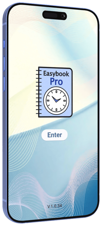 EasyBookPro app login screen for secure and quick access
